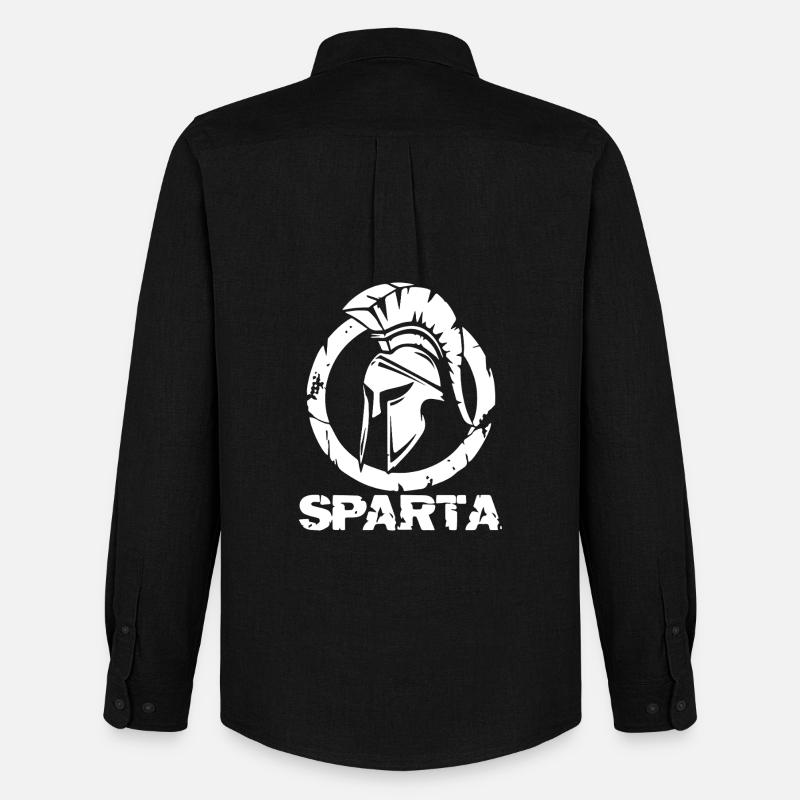 Sparta Helmsilhouette - Männer Oxford Hemd von Stanley/Stella - Schwarz