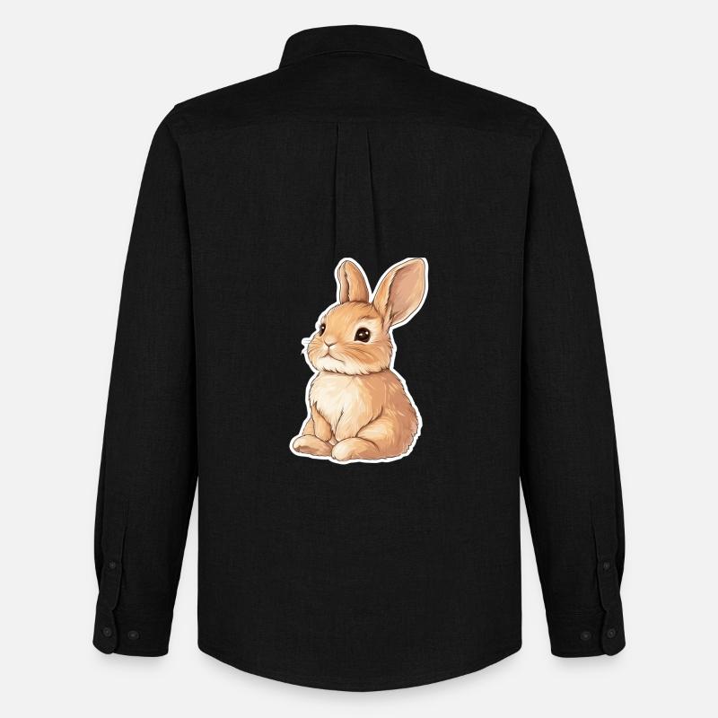 Hase - Männer Oxford Hemd von Stanley/Stella - Schwarz