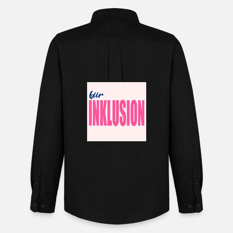 FÜR INKLUSION - Männer Oxford Hemd von Stanley/Stella - Schwarz