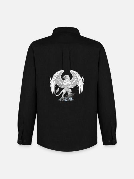 Mythical Gryphon on Crystal Rock - Men's Oxford Shirt by Stanley/Stella - black
