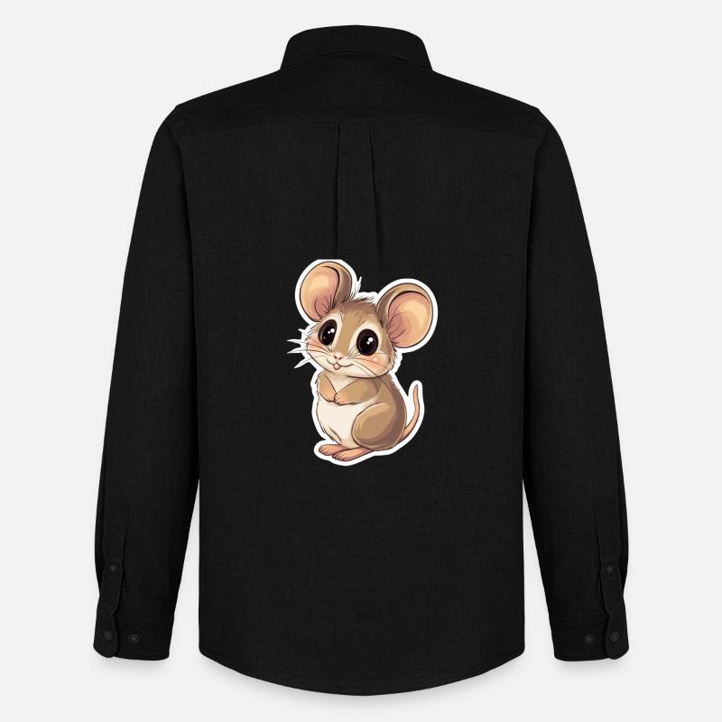 Maus - Männer Oxford Hemd von Stanley/Stella - Schwarz