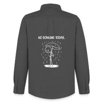 Drôle aujourd’hui malheureusement pas de BOwling - Chemise Oxford homme Stanley/Stella - charbon - Dos - AI Model Male 185 dark (185cm)