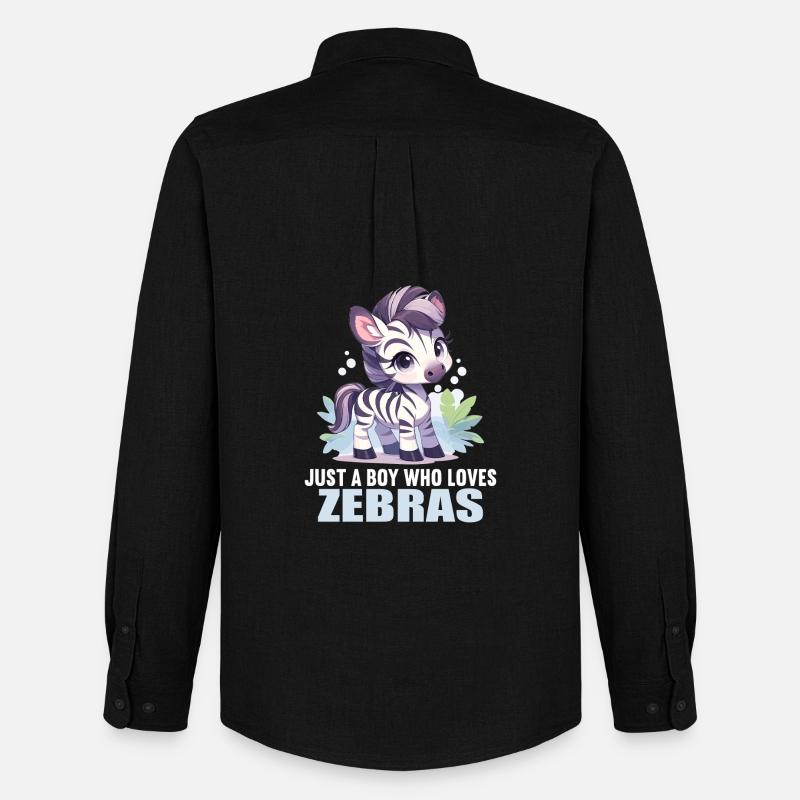 Zebras Zebra - Männer Oxford Hemd von Stanley/Stella - Schwarz