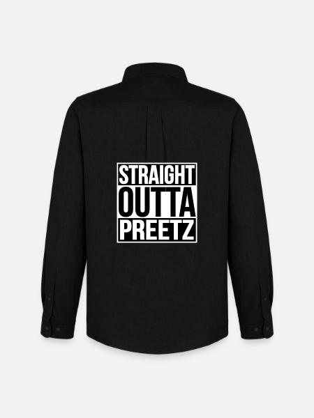 STRAIGHT OUTTA PREETZ - Männer Oxford Hemd von Stanley/Stella - Schwarz