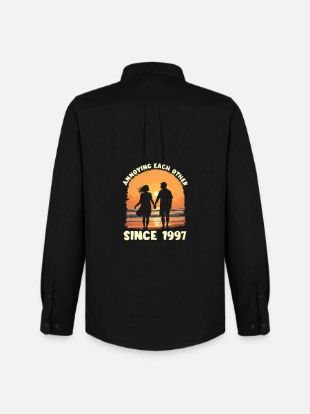 Anniversary of mutual harassment since 1997 - Men's Oxford Shirt by Stanley/Stella - black