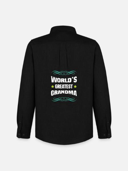 World's Greatest Grandma - Men's Oxford Shirt by Stanley/Stella - black