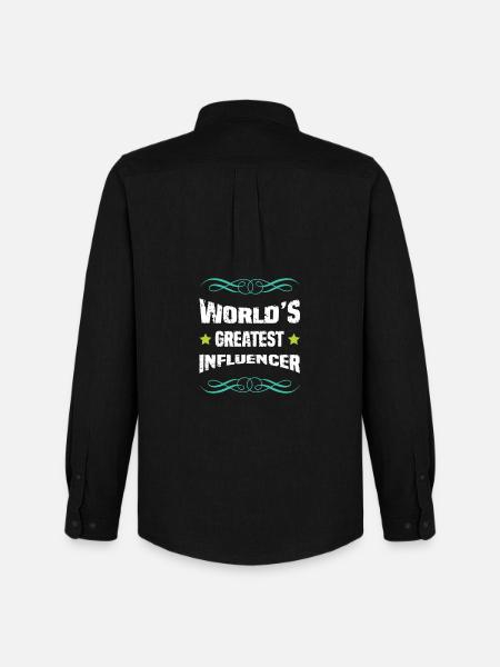 World's Best Influencer - Men's Oxford Shirt by Stanley/Stella - black