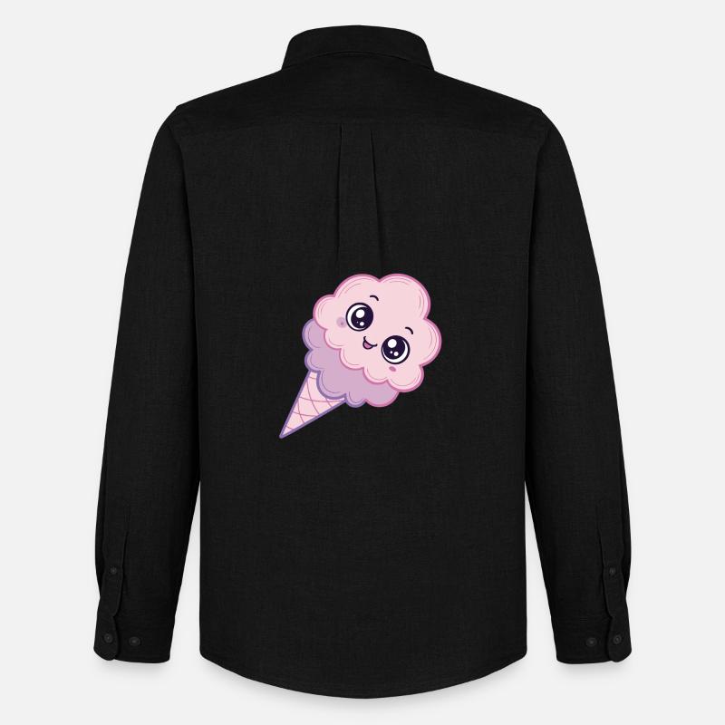 Kawaii Eiscreme Wolke Pink - Männer Oxford Hemd von Stanley/Stella - Schwarz
