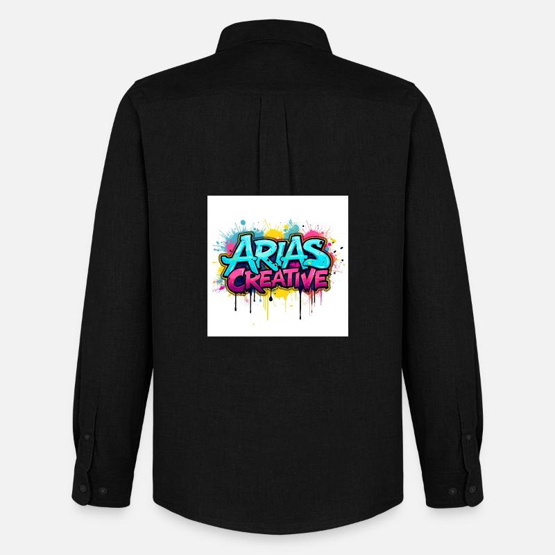 Aris Creative Graffiti Logo - Men's Oxford Shirt by Stanley/Stella - black