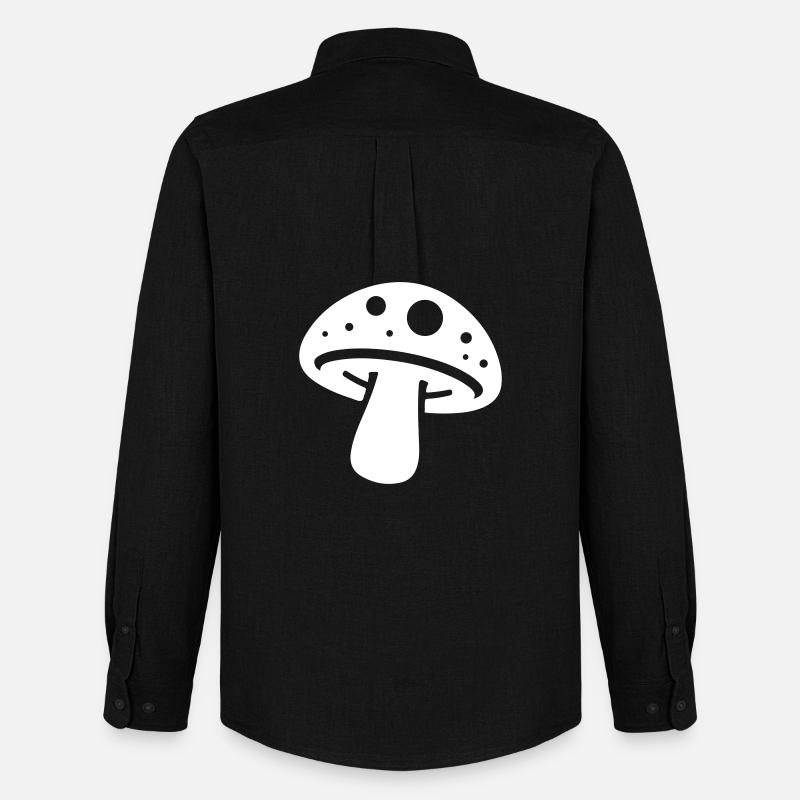Pilz Symbol - Männer Oxford Hemd von Stanley/Stella - Schwarz