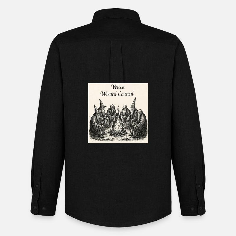 Wicca Wizard Rat - Männer Oxford Hemd von Stanley/Stella - Schwarz