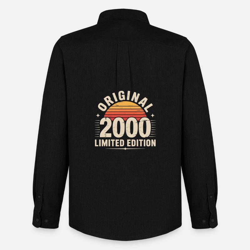 Sunset Retro 2000 Limitierte Auflage - Männer Oxford Hemd von Stanley/Stella - Schwarz