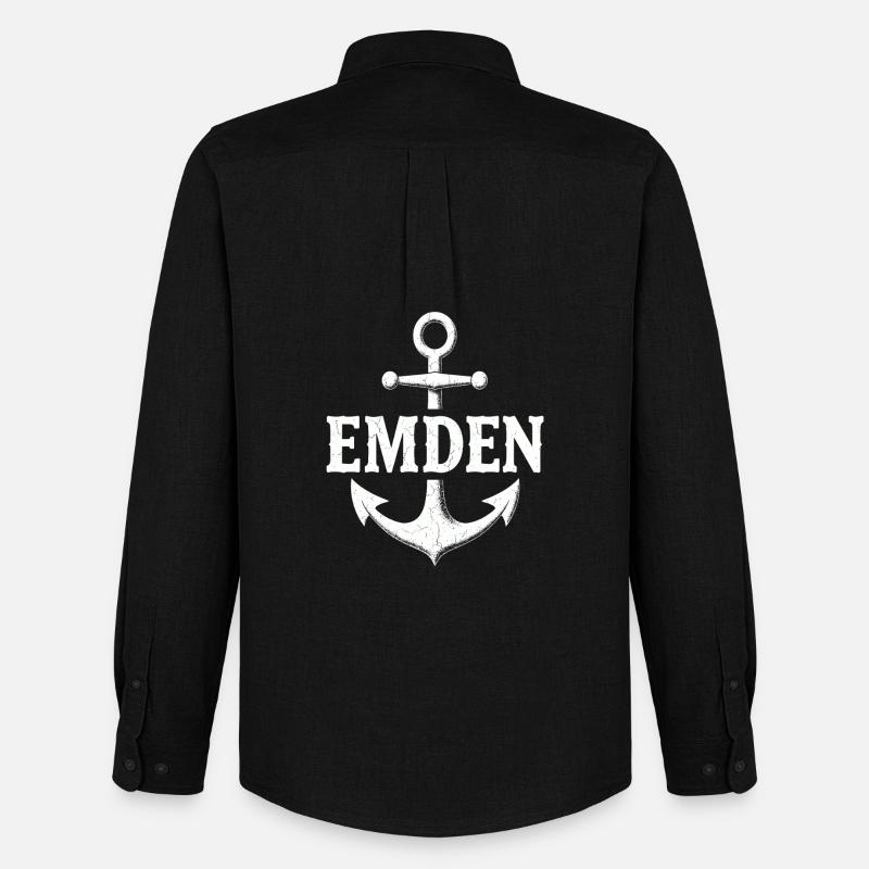 Anker Emden Nordsee - Männer Oxford Hemd von Stanley/Stella - Schwarz
