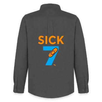 Sick Seven Meme Tee Six Seven - Men's Oxford Shirt by Stanley/Stella - anthracite - Back - AI Model Male 185 dark (185cm)