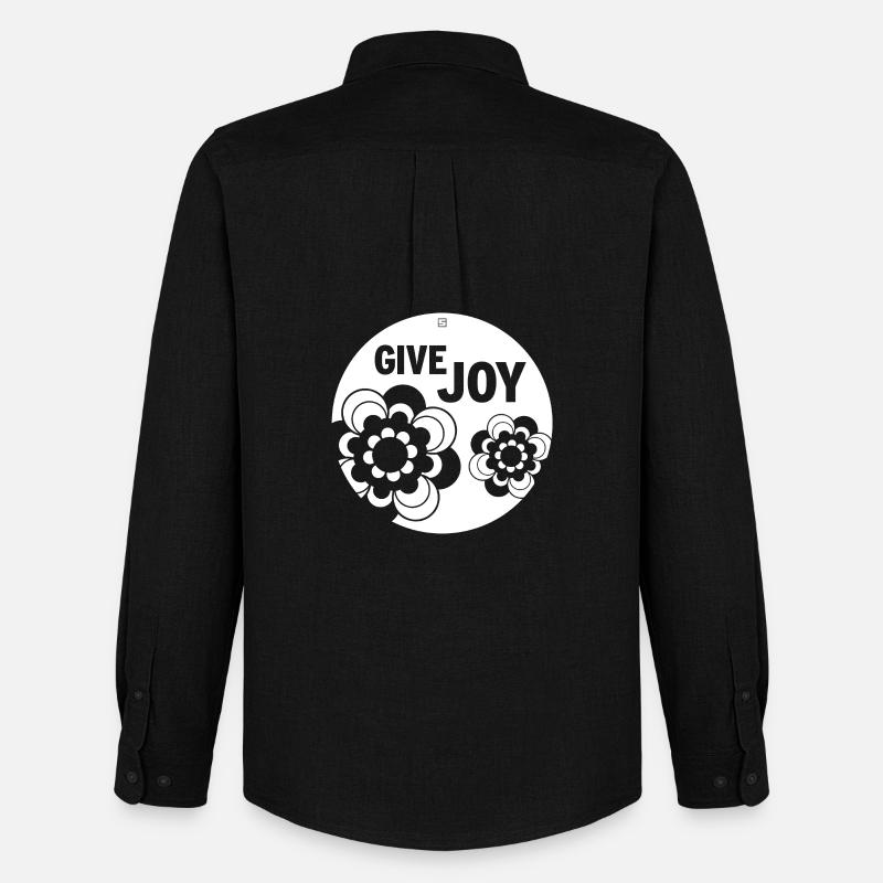 GIVE JOY - Männer Oxford Hemd von Stanley/Stella - Schwarz
