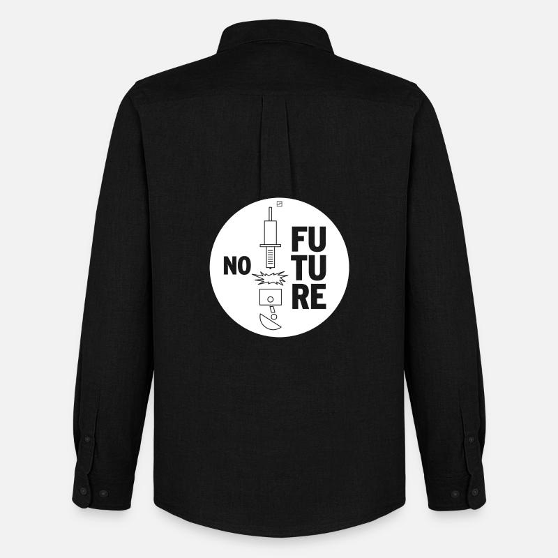 NO FUTURE - Männer Oxford Hemd von Stanley/Stella - Schwarz
