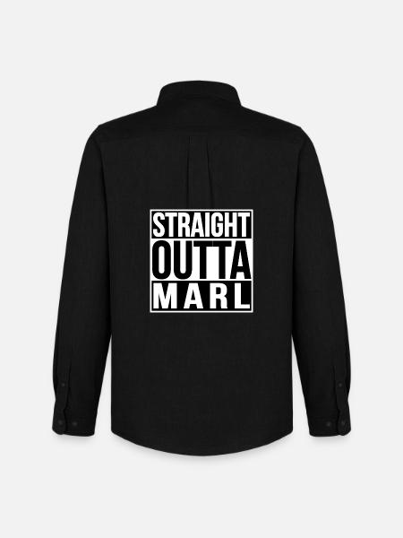 Straight Outta Marl - Men's Oxford Shirt by Stanley/Stella - black