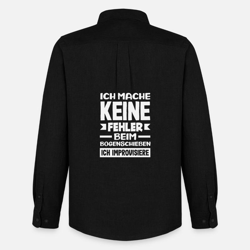 Bogenschießen Bogenschütze Geschenk - Männer Oxford Hemd von Stanley/Stella - Schwarz
