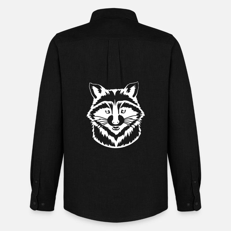 Waschbär - Männer Oxford Hemd von Stanley/Stella - Schwarz