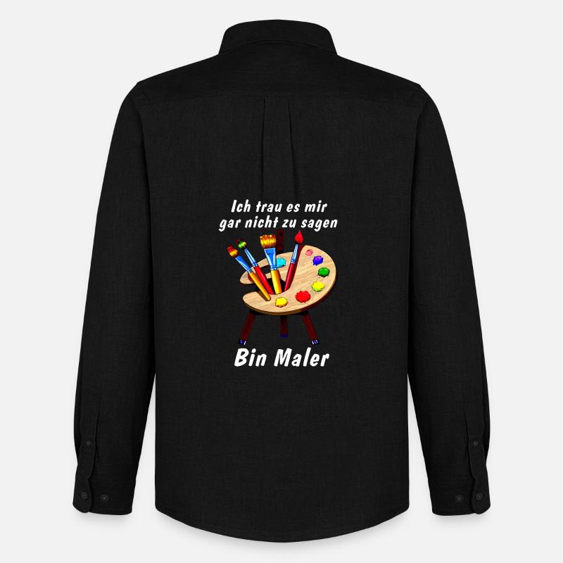 Staffelei Bin Maler - Männer Oxford Hemd von Stanley/Stella - Schwarz