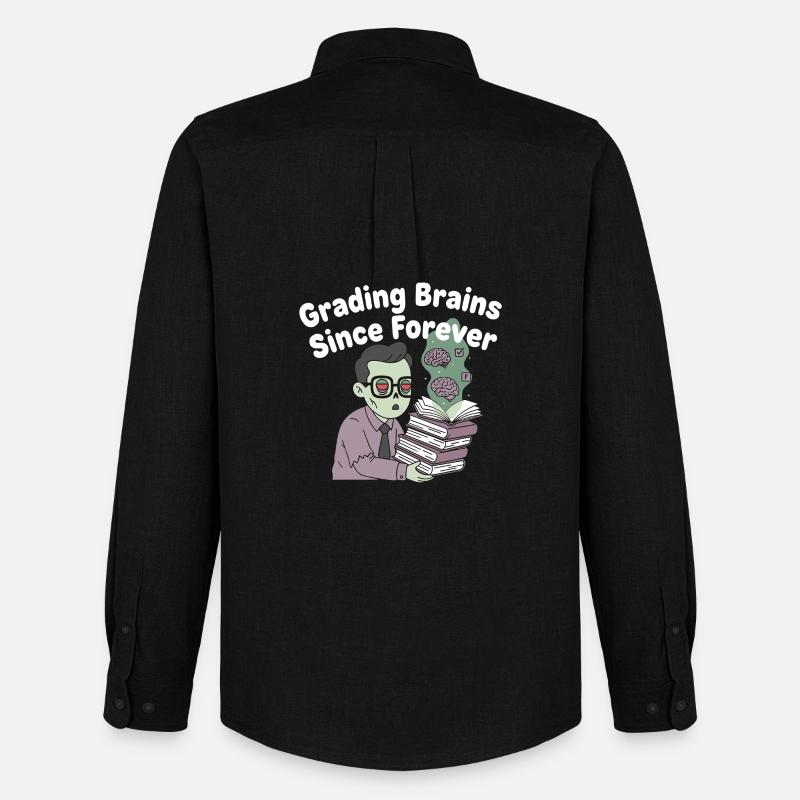 Grading Brains Since Forever - Men's Oxford Shirt by Stanley/Stella - black