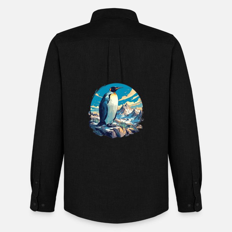 Pinguine Pinguin - Männer Oxford Hemd von Stanley/Stella - Schwarz