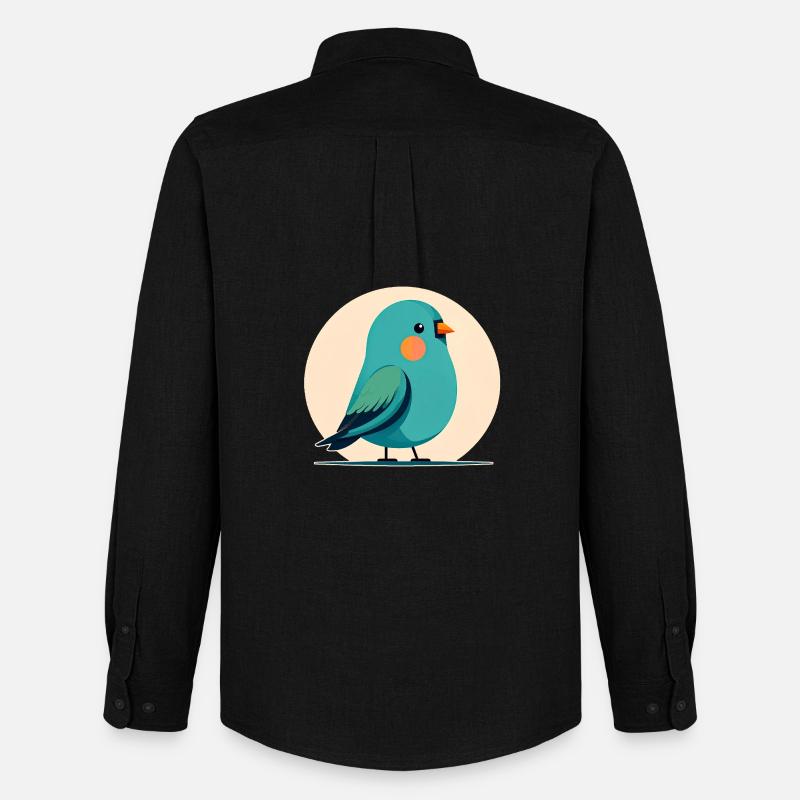 Kleiner grün-blauer Vogel - Männer Oxford Hemd von Stanley/Stella - Schwarz