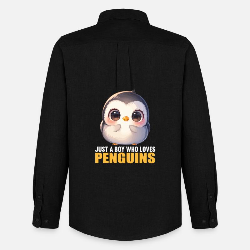 Pinguine Pinguin - Männer Oxford Hemd von Stanley/Stella - Schwarz