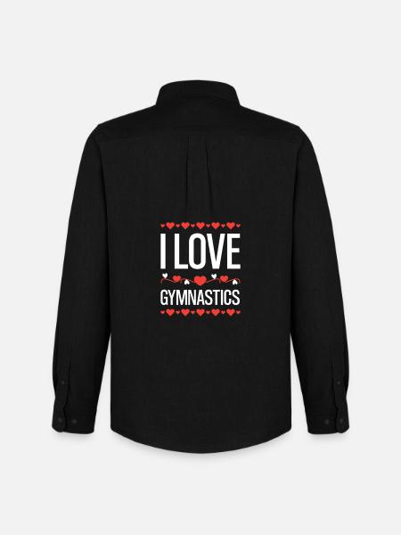 I love gymnastics - Men's Oxford Shirt by Stanley/Stella - black