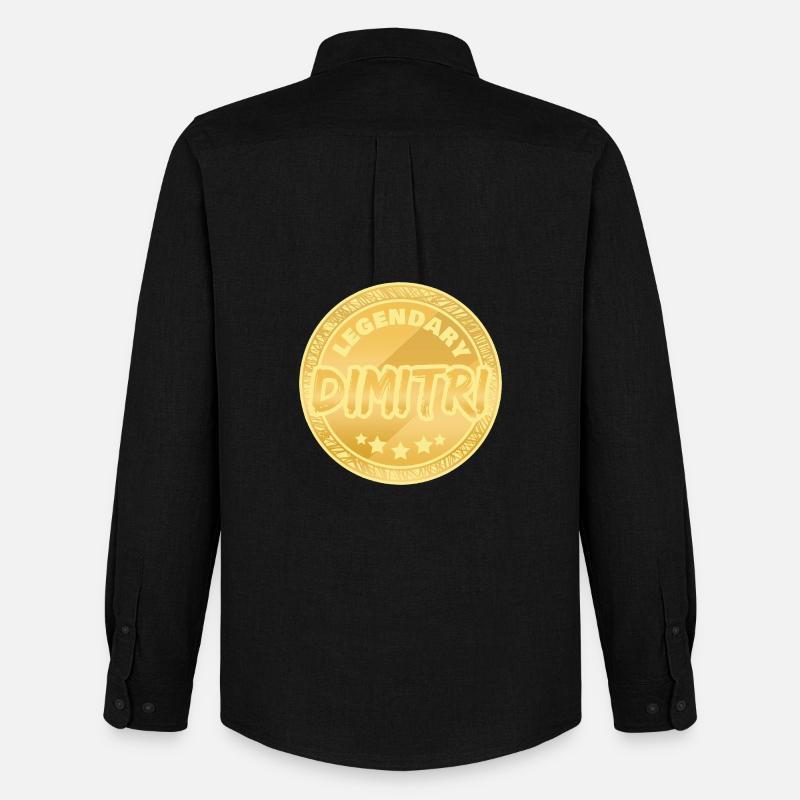 Dimitri - Männer Oxford Hemd von Stanley/Stella - Schwarz