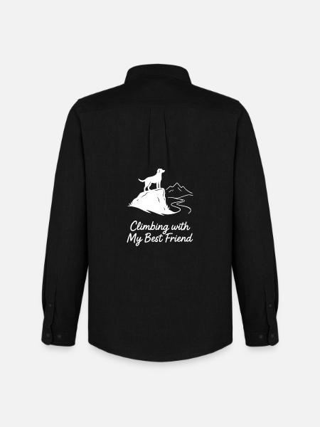 Climbing with My Best Friend - Men's Oxford Shirt by Stanley/Stella - black