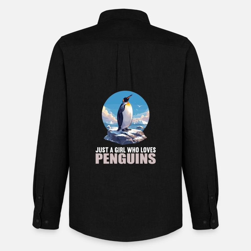 Pinguine Pinguin - Männer Oxford Hemd von Stanley/Stella - Schwarz