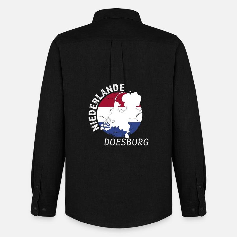 Doesburg - Männer Oxford Hemd von Stanley/Stella - Schwarz