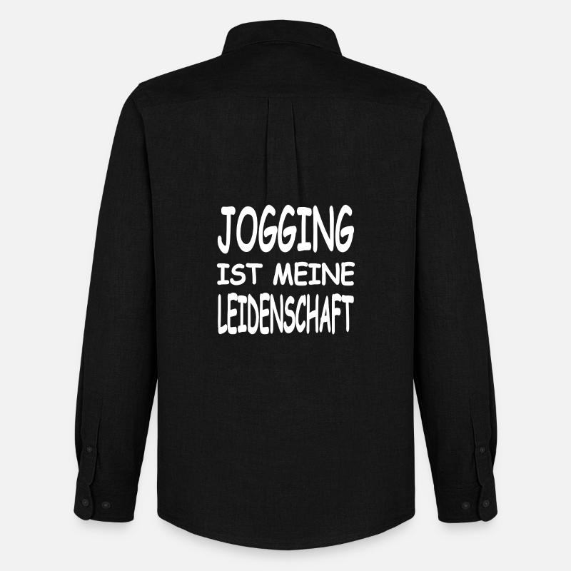 Jogging - Männer Oxford Hemd von Stanley/Stella - Schwarz
