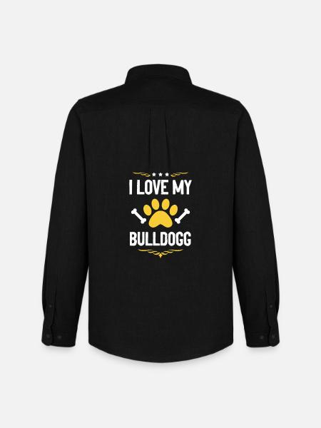J’aime mon bouledogue - Chemise Oxford homme Stanley/Stella - noir