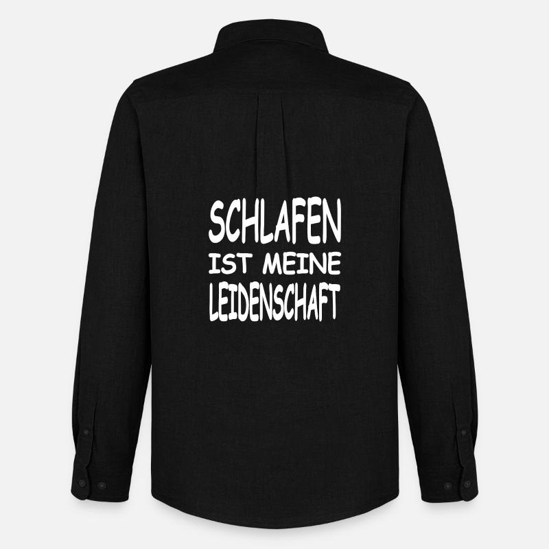 Schlafen - Männer Oxford Hemd von Stanley/Stella - Schwarz
