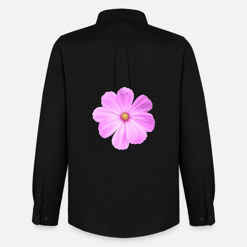 Blume - Männer Oxford Hemd von Stanley/Stella - Schwarz