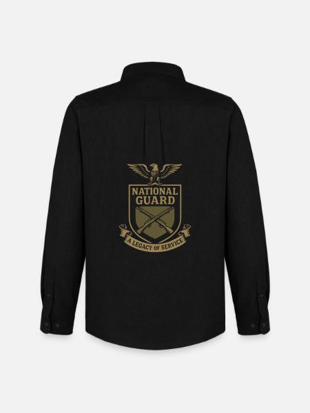 Army Veteran National Guard Veteran in - Men's Oxford Shirt by Stanley/Stella - black
