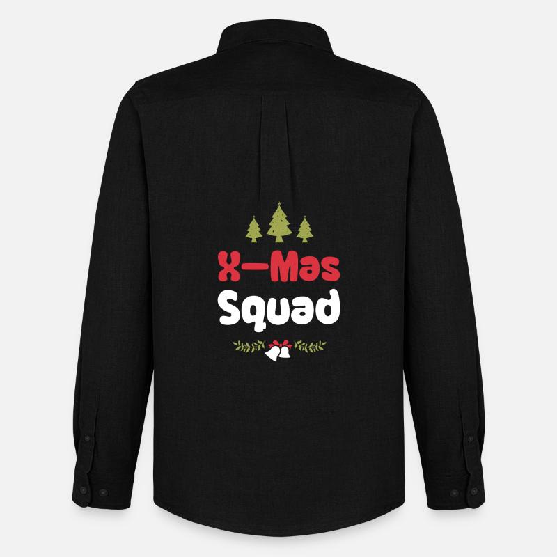 X-Mas Squad - Männer Oxford Hemd von Stanley/Stella - Schwarz