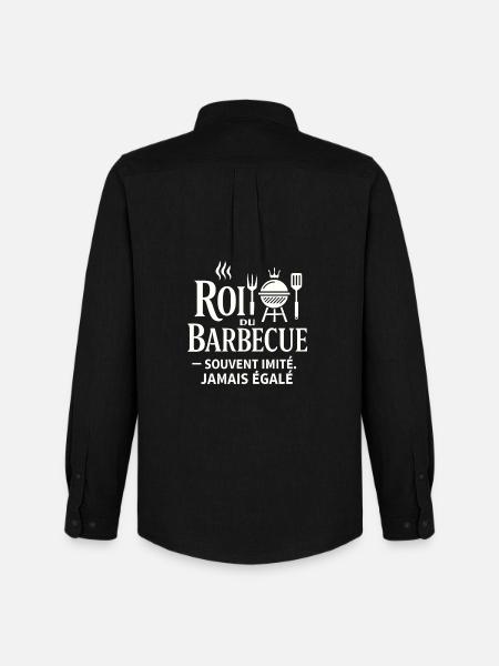 King of Barbecue Never Equaled - Men's Oxford Shirt by Stanley/Stella - black