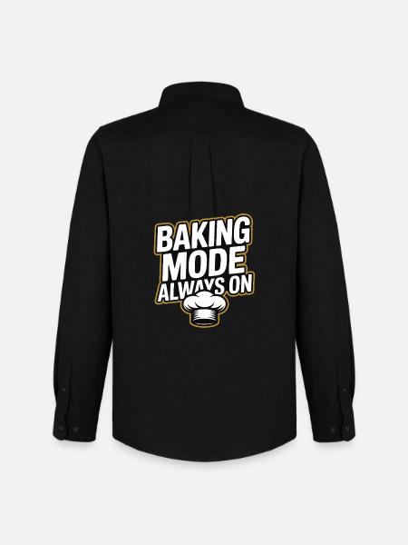 Baking Mode - Baking Mode Always On - Men's Oxford Shirt by Stanley/Stella - black