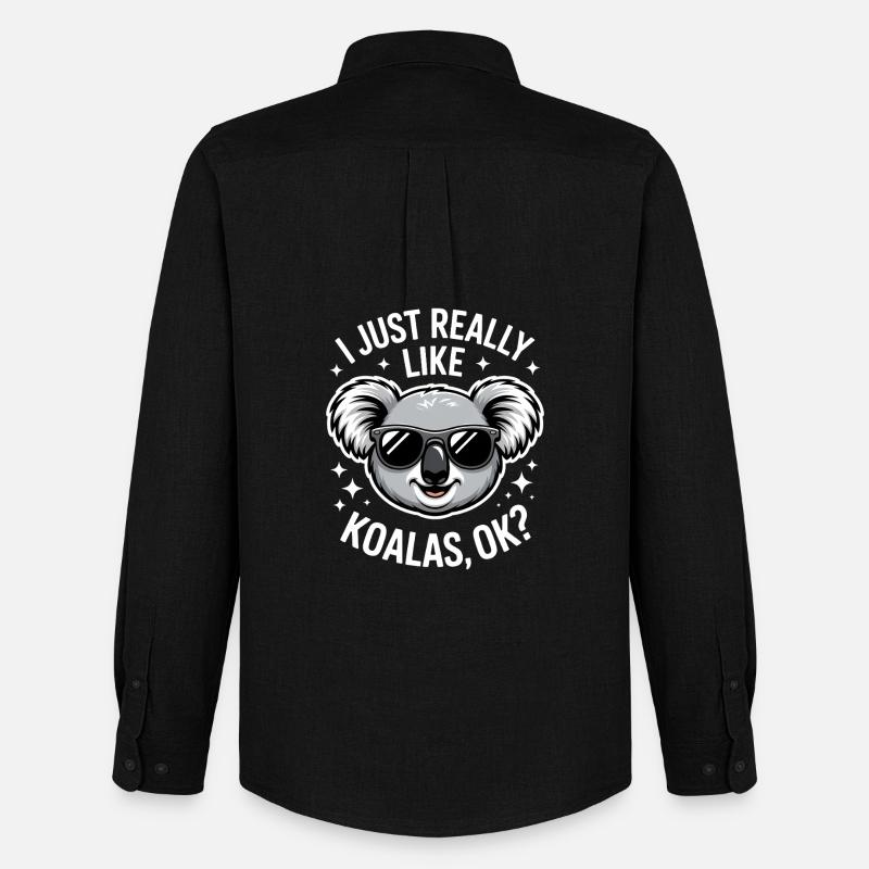 Koala Spruch Koalas Lustiges Koala Geschenk - Männer Oxford Hemd von Stanley/Stella - Schwarz