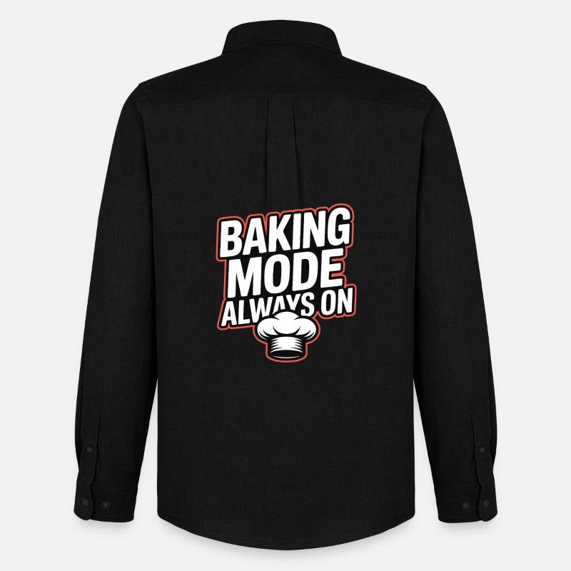 Baking Mode Always On - Männer Oxford Hemd von Stanley/Stella - Schwarz