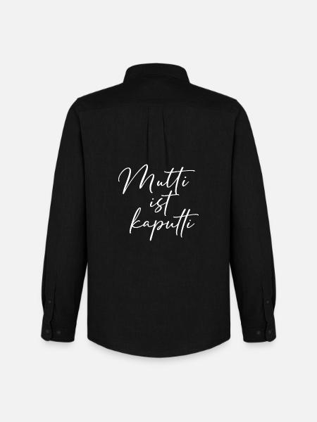 Mom is broken (white) / hand lettering design - Men's Oxford Shirt by Stanley/Stella - black