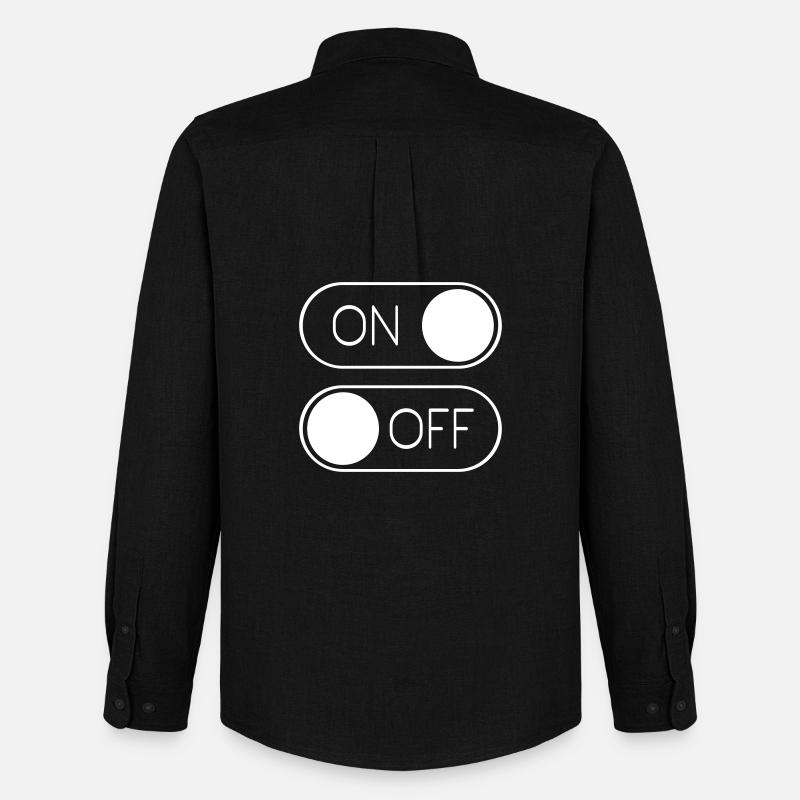 Toggle Graphic On Off Switch - Men's Oxford Shirt by Stanley/Stella - black