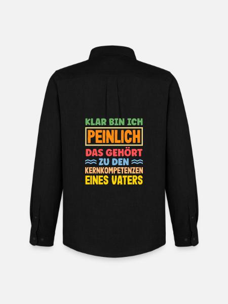 Funny Father's Day Gift Dad Beer - Men's Oxford Shirt by Stanley/Stella - black