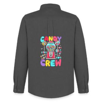Candy Crew Decoration Candy Lover Sweet Tooth - Men's Oxford Shirt by Stanley/Stella - anthracite - Back - AI Model Male 185 dark (185cm)