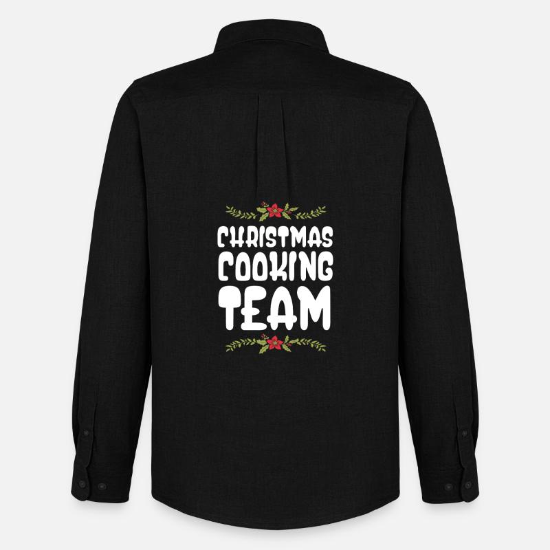 Weihnachts Kochen Backen Team - Männer Oxford Hemd von Stanley/Stella - Schwarz