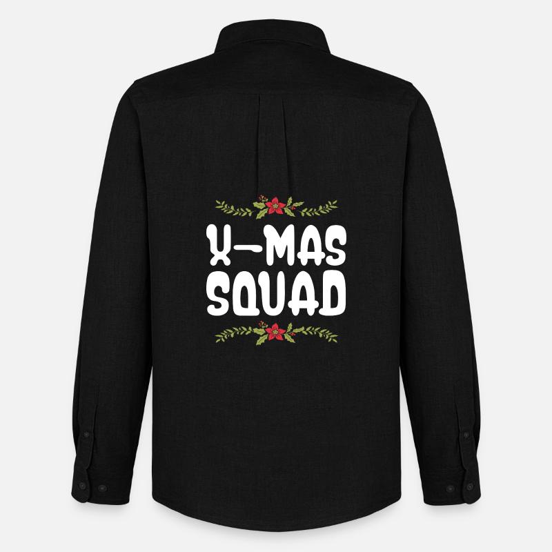 X-Mas Squad - Männer Oxford Hemd von Stanley/Stella - Schwarz