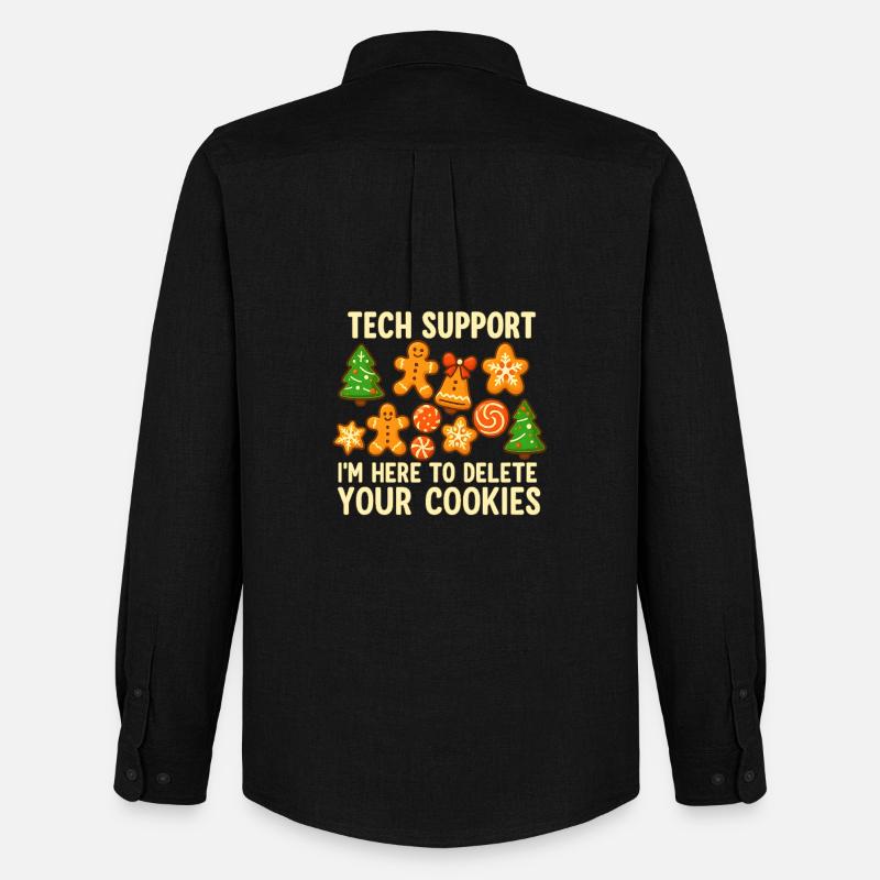 Support technique Cookie Noël Mème - Chemise Oxford homme Stanley/Stella - noir